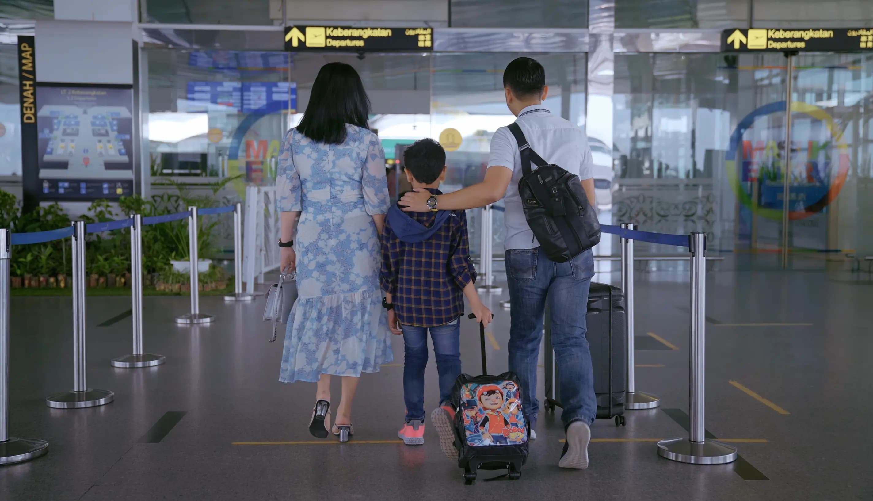 Advertising placement inside Kualanamu Airport terminal